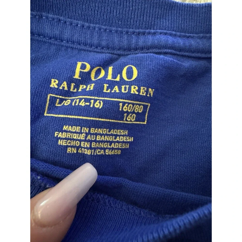 Youth Royal Blue Polo Ralph Lauren  Crewneck SZ LG 14/16